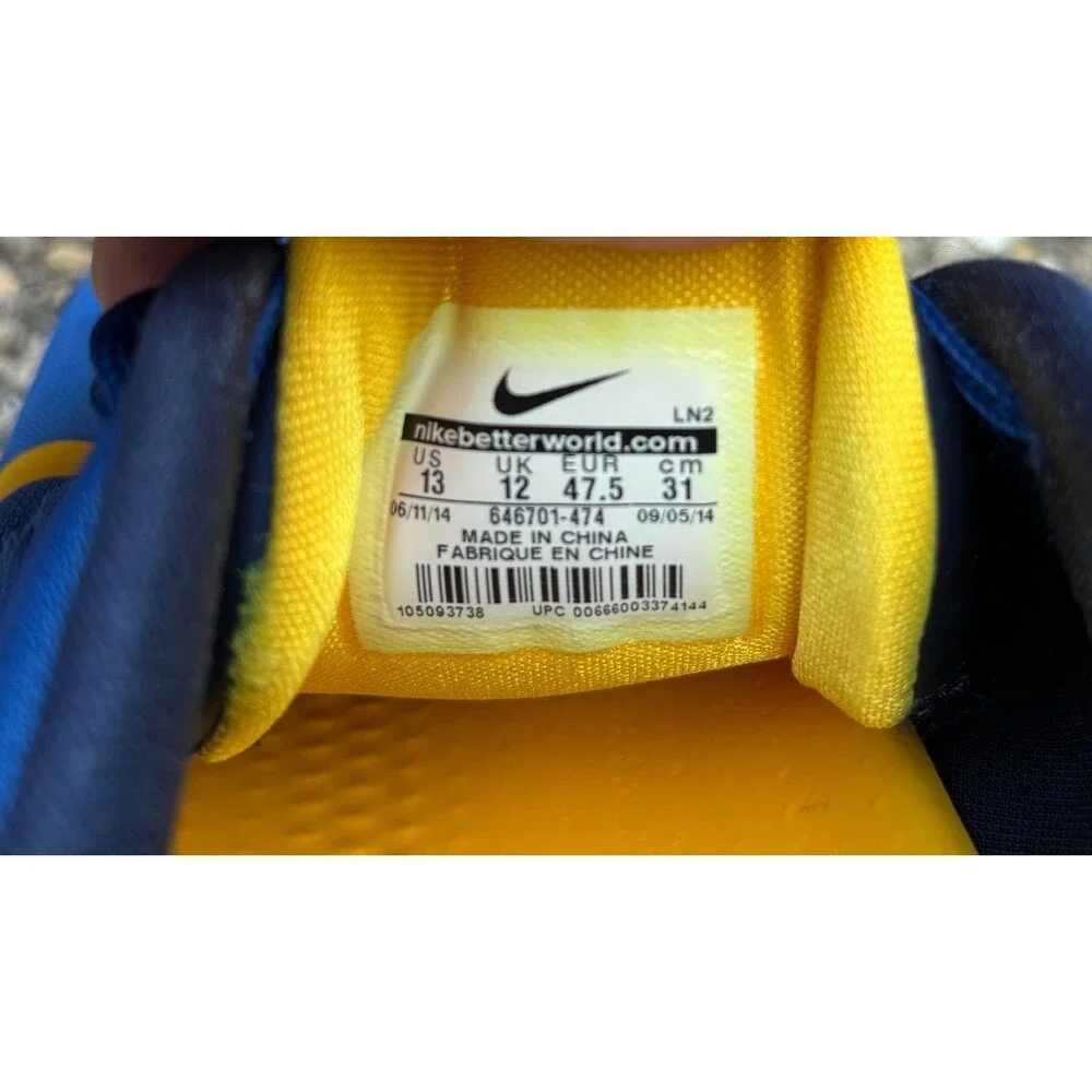 Nike Kobe 9 EM Gym Blue University Gold Mens Basketball Shoes 646701-474 US 13